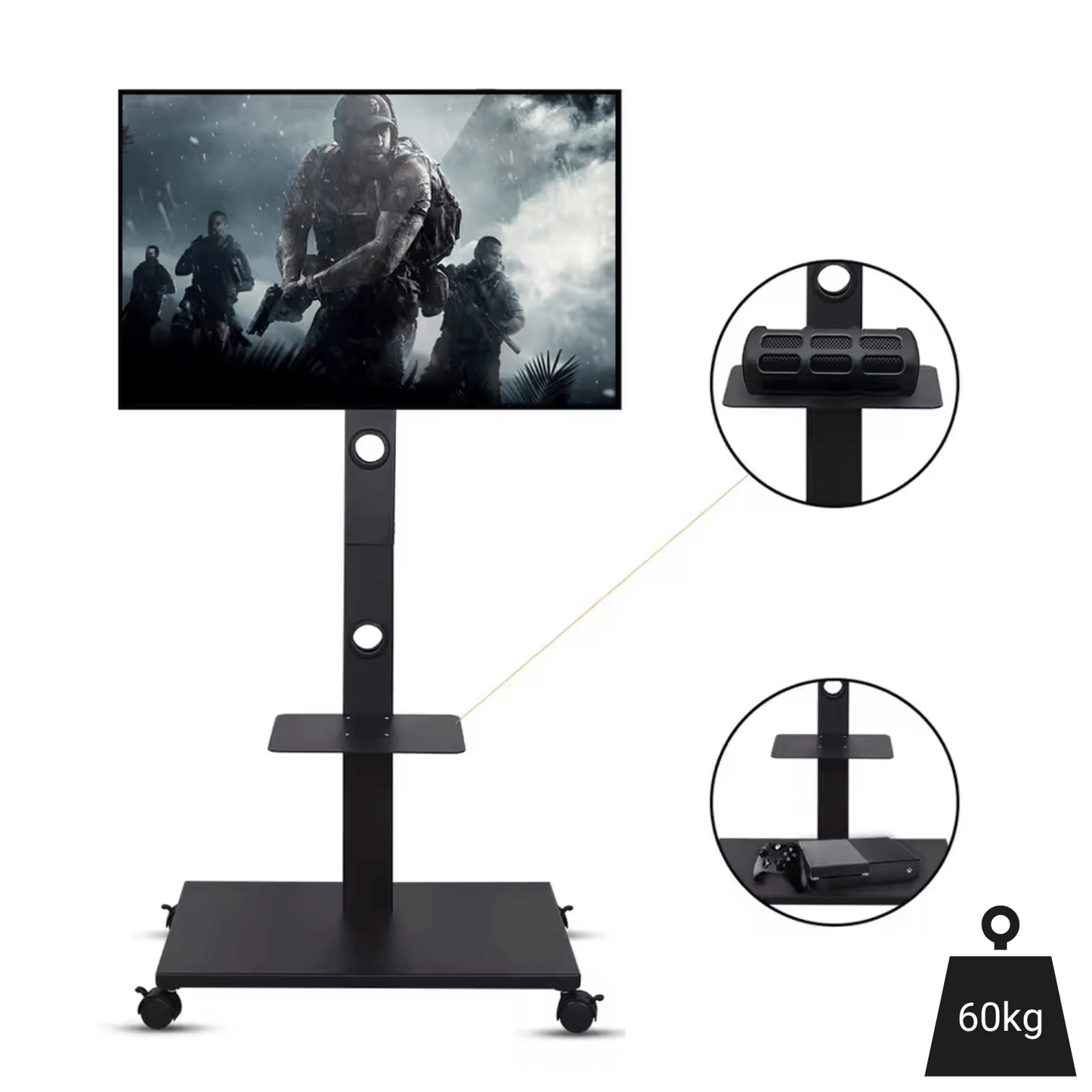 MoveCart 690 – Support TV sur roulettes réglable 32" à 65"