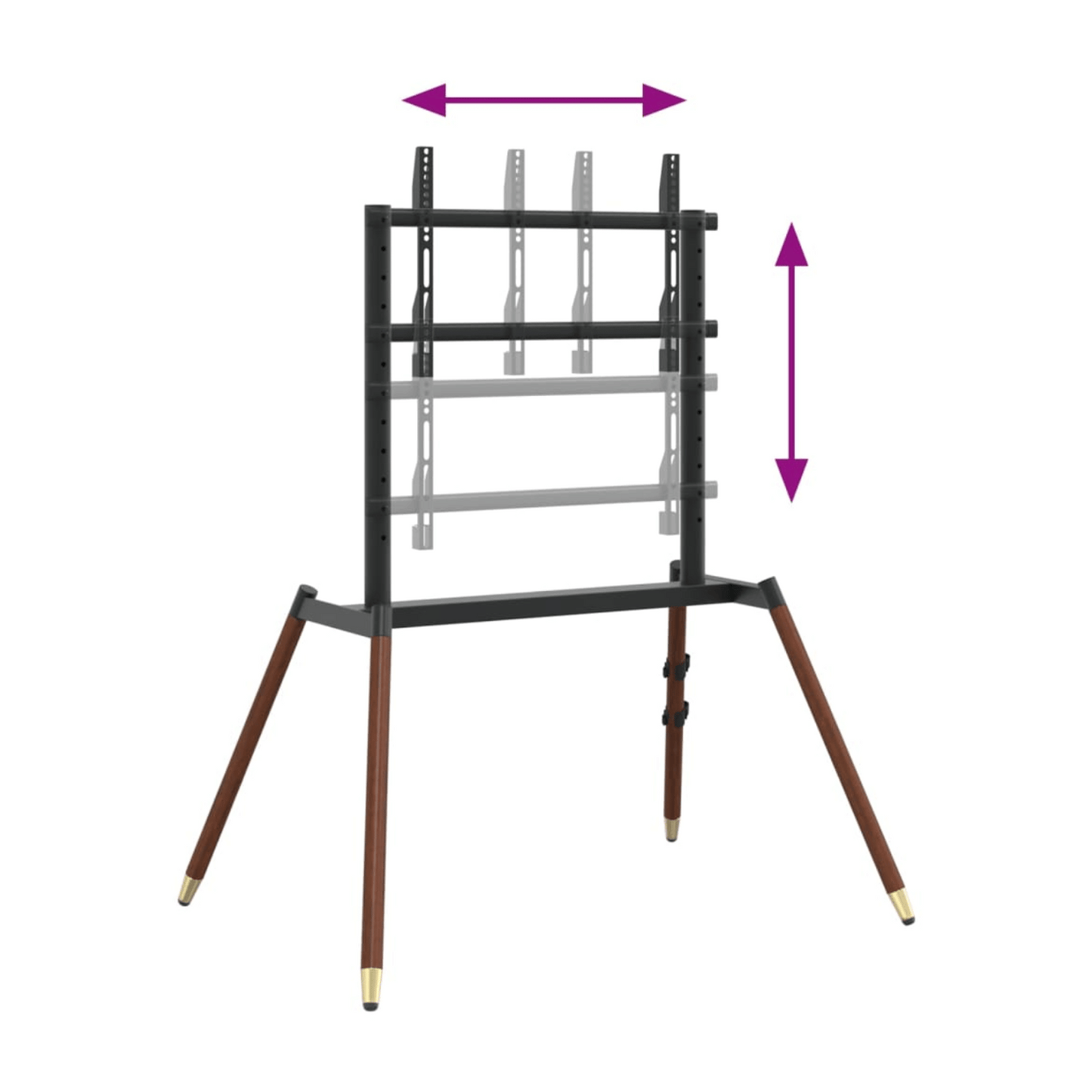 EaselWood 600 Noyer – Support TV Chevalet Élégant 37" à 86"