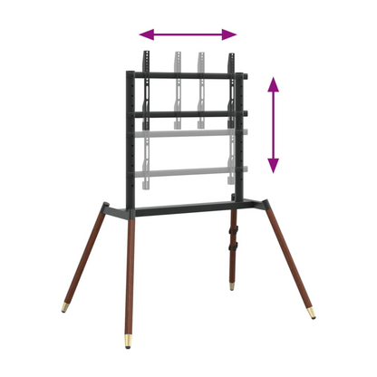 EaselWood 600 Noyer – Support TV Chevalet Élégant 37" à 86"